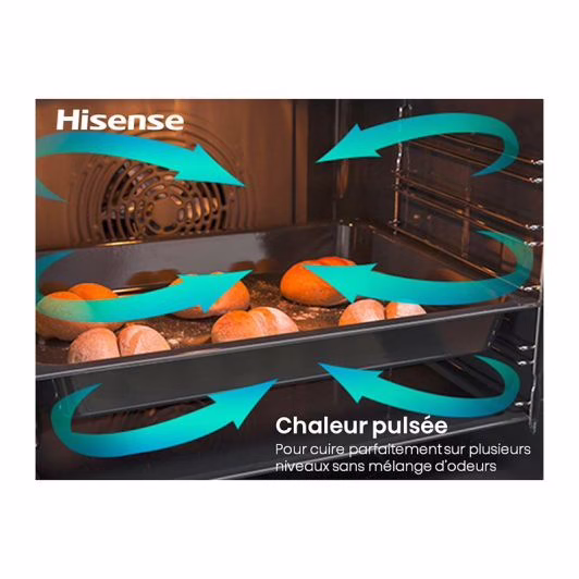 Four chaleur tournante HISENSE BSA 66333 PG6 Four chaleur tournante HISENSE BSA 66333 PG