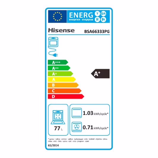 Four chaleur tournante HISENSE BSA 66333 PG8 Four chaleur tournante HISENSE BSA 66333 PG
