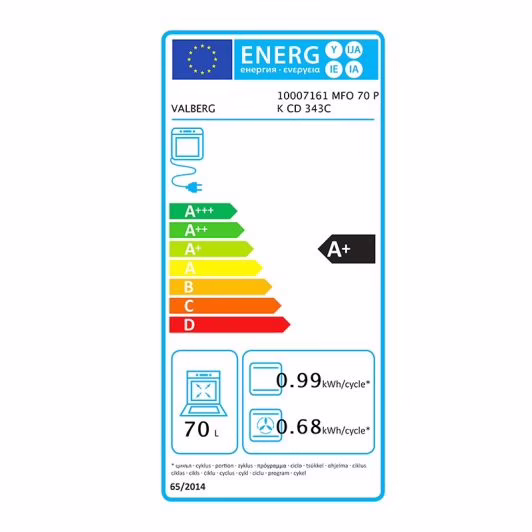 Four chaleur tournante VALBERG MFO 70 P K CD 343C V2