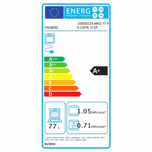 Four chaleur tournante vapeur VALBERG MFO 77 P K CDTR 373P7 Four chaleur tournante vapeur VALBERG MFO 77 P K CDTR 373P