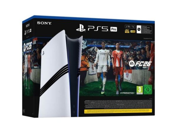 Console sony playstation 5 pro ps5 pro (cfi-7021) 2 to avec manette dualsense blanche et jeu ea sports fc 26
