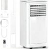Electactic 8050 BTUs Climatiseur mobile pour pièces jusqu'à 400 mètres carrés, mini climatiseur pour chambre à coucher, avec mode déshumidificateur et ventilateur, télécommande, mode Electactic 8050 BTUs Climatiseur mobile pour pièces jusqu'à 400 mètres carrés, mini climatiseur pour chambre à coucher, avec mode déshumidificateur et ventilateur, télécommande, mode