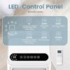 Electactic 8050 BTUs Climatiseur mobile pour pièces jusqu'à 400 mètres carrés, mini climatiseur pour chambre à coucher, avec mode déshumidificateur et ventilateur, télécommande, mode4 Electactic 8050 BTUs Climatiseur mobile pour pièces jusqu'à 400 mètres carrés, mini climatiseur pour chambre à coucher, avec mode déshumidificateur et ventilateur, télécommande, mode