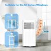 Electactic 8050 BTUs Climatiseur mobile pour pièces jusqu'à 400 mètres carrés, mini climatiseur pour chambre à coucher, avec mode déshumidificateur et ventilateur, télécommande, mode5 Electactic 8050 BTUs Climatiseur mobile pour pièces jusqu'à 400 mètres carrés, mini climatiseur pour chambre à coucher, avec mode déshumidificateur et ventilateur, télécommande, mode