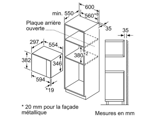 Micro-ondes monofonction intégrable BOSCH BFL520MS0 - 20 litre(s)4 Micro-ondes monofonction intégrable BOSCH BFL520MS0 - 20 litre(s)